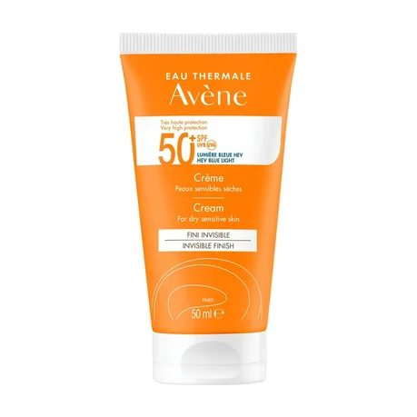 Crème 50+ UVB UVA Lumière Bleue HEV Peaux sensibles sèches 50ml