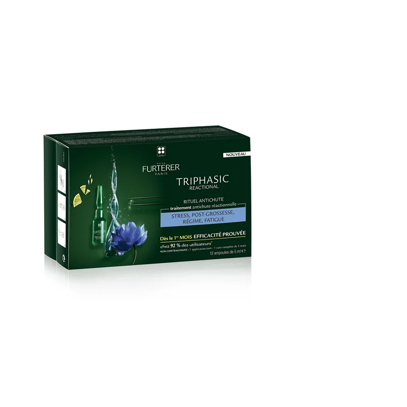 Triphasic Réactionnel Traitement Anti-Chute 12 Ampoules — René Furterer