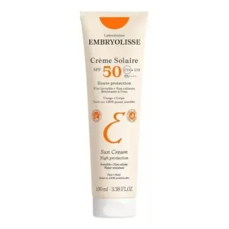 Embryolisse Crème Solaire SPF50 100 ml - Protection UVA/UVB Visage & Corps