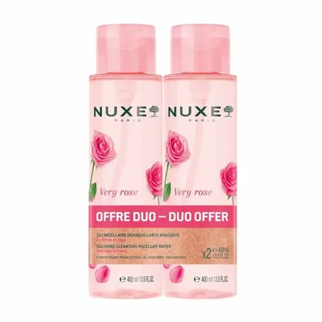Nuxe very rose eau micellaire demaquillante apaisante 2x400ml