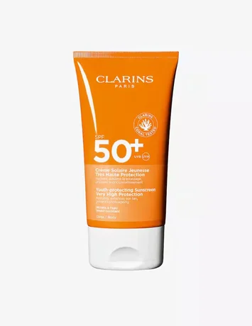 Clarins Crema Solar Corporal SPF50+ 150 ml - Protección Alta - Antiedad - Hidratante