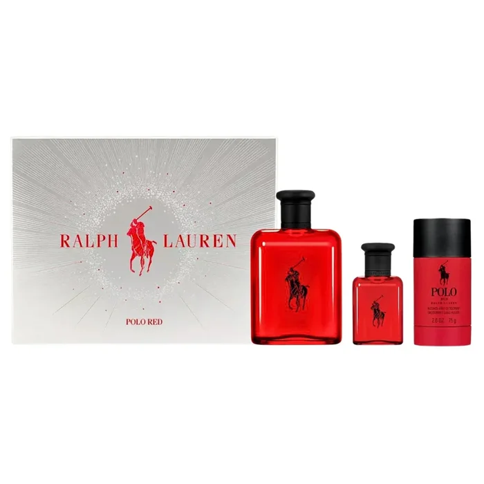 Set de Navidad Polo Red Eau de toilette 125 ml + 75 ml + 40 ml