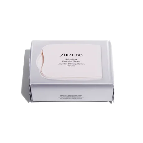 Shiseido Feuilles Nettoyantes Rafraîchissantes - 30 Lingettes Coton Naturel
