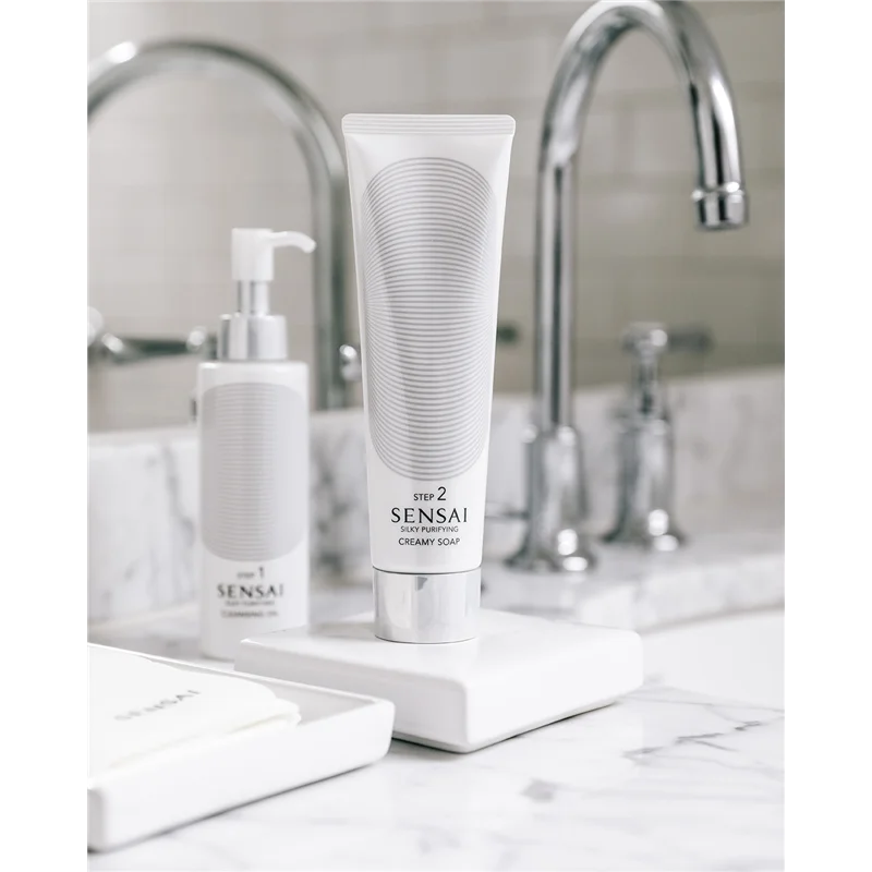 Jabón Silky Purifying Creamy Soap Step 2 de Sensai 125 ml