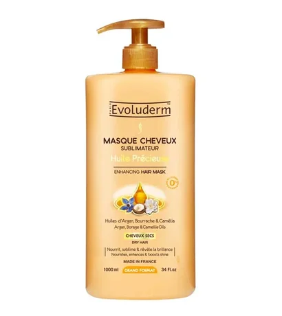 EVOLUDERM Huile Précieuse Hair Mask - Argan Oil - Camelina Oil - 1L